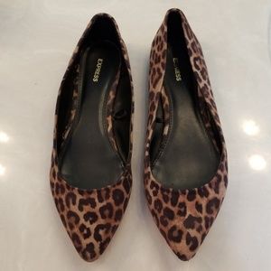 Express leopard flats